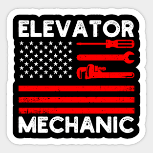 Elevator Mechanic Vintage Sticker